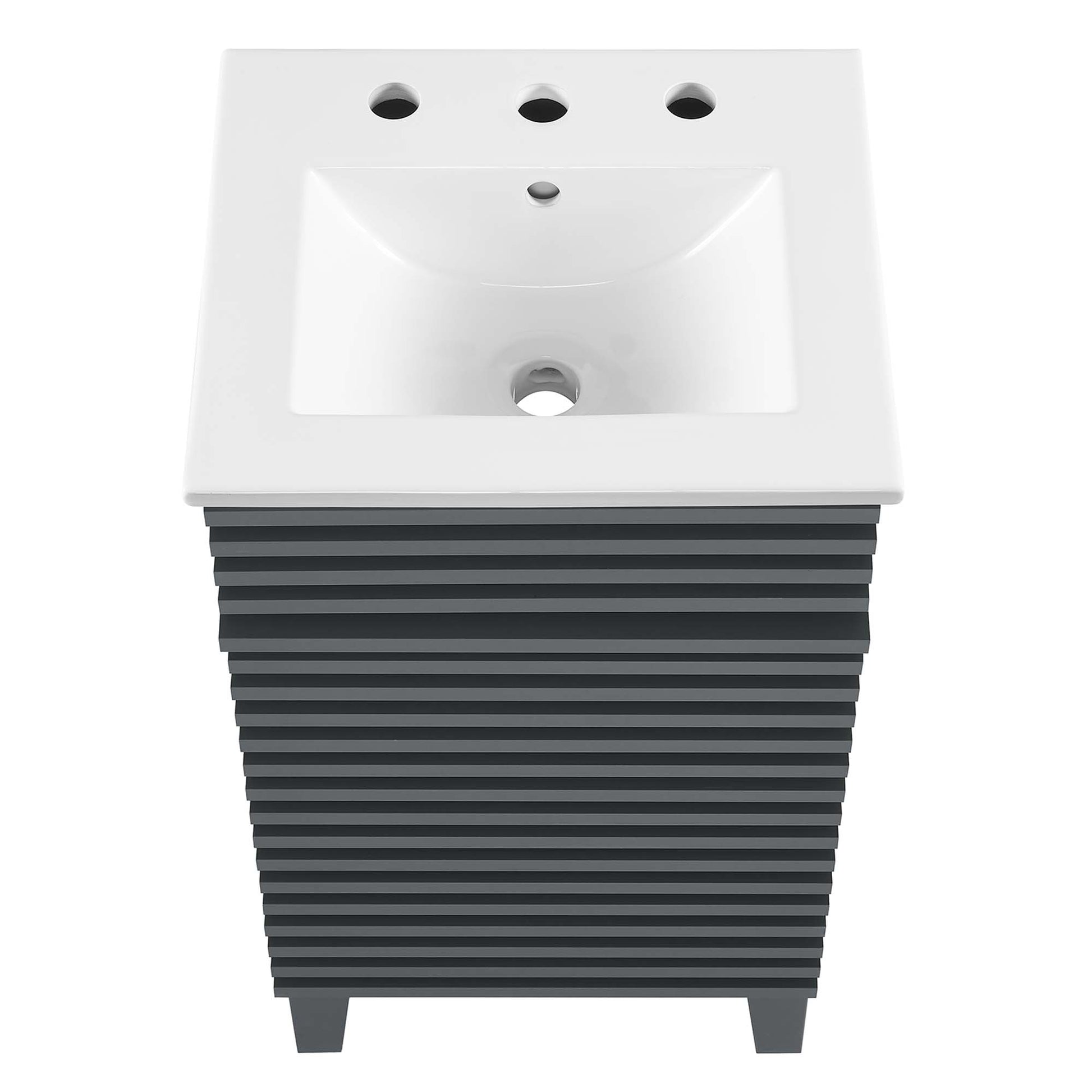 Render 18" and 24" Bathroom Vanities with White Basin Included