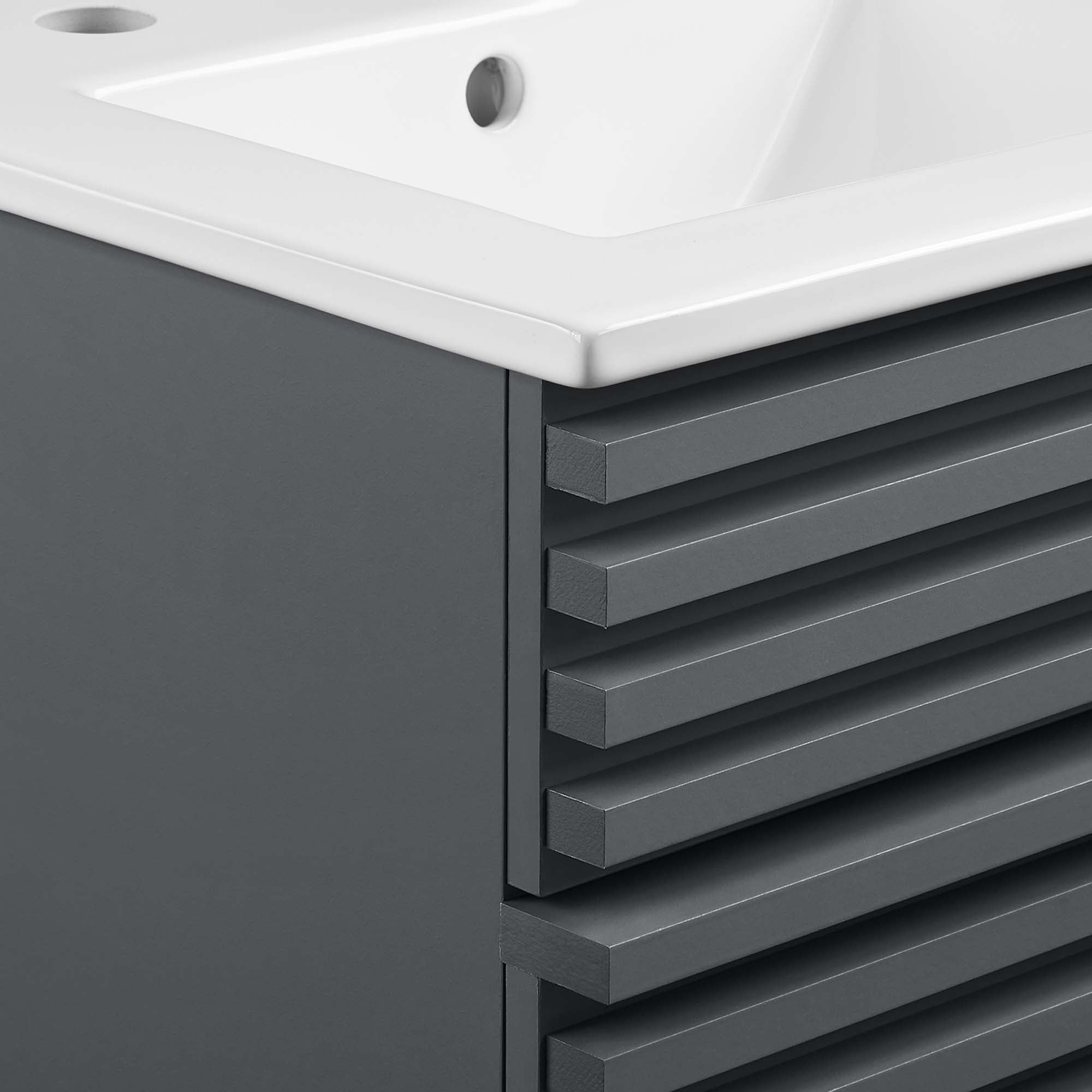 Render 18" and 24" Bathroom Vanities with White Basin Included