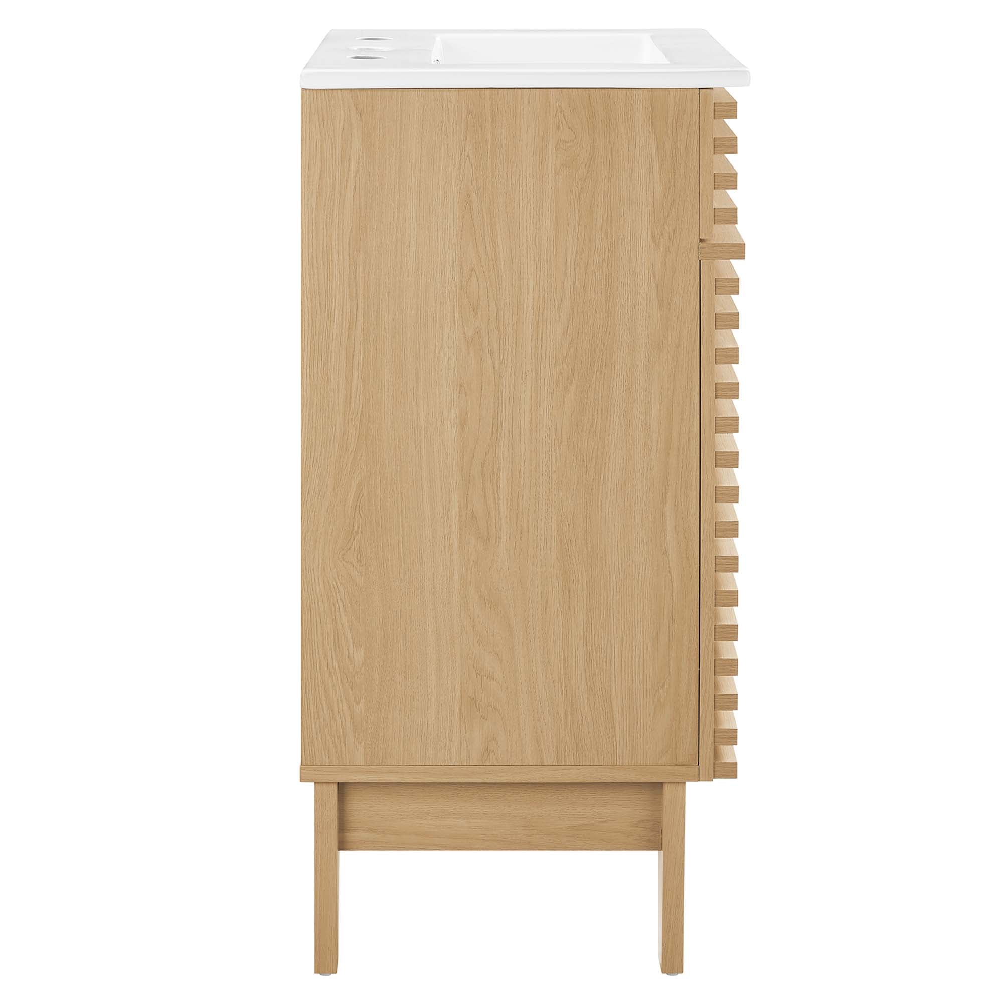 Render 18" and 24" Bathroom Vanities with White Basin Included