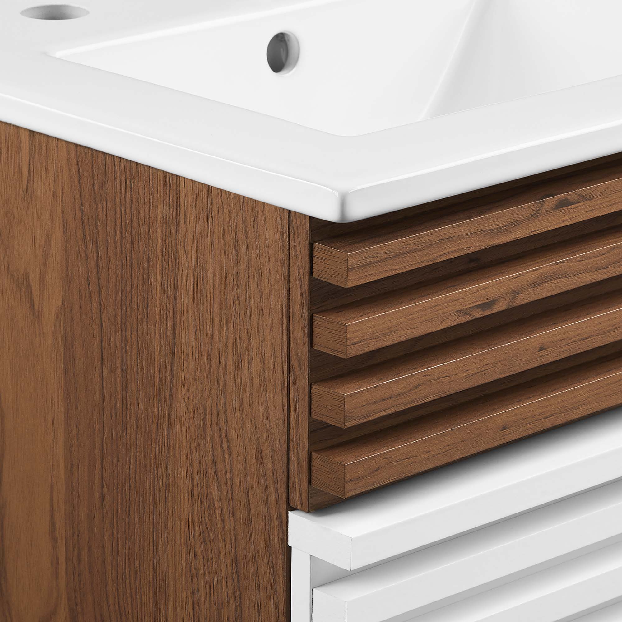 Render 18" and 24" Bathroom Vanities with White Basin Included