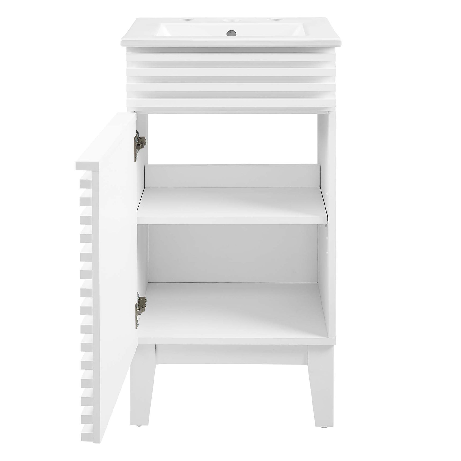 Render 18" and 24" Bathroom Vanities with White Basin Included