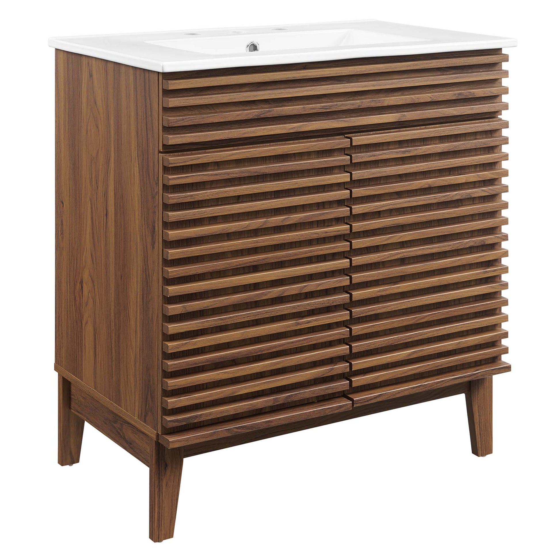 Render 30" and 36" Bathroom Vanities with White Basin Included