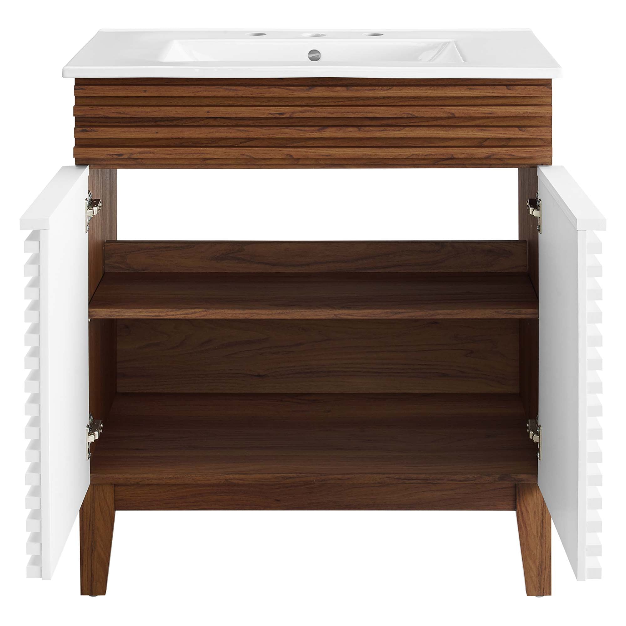 Render 30" and 36" Bathroom Vanities with White Basin Included