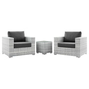 Convene 3-Piece Outdoor Patio Set - Light Gray Charcoal