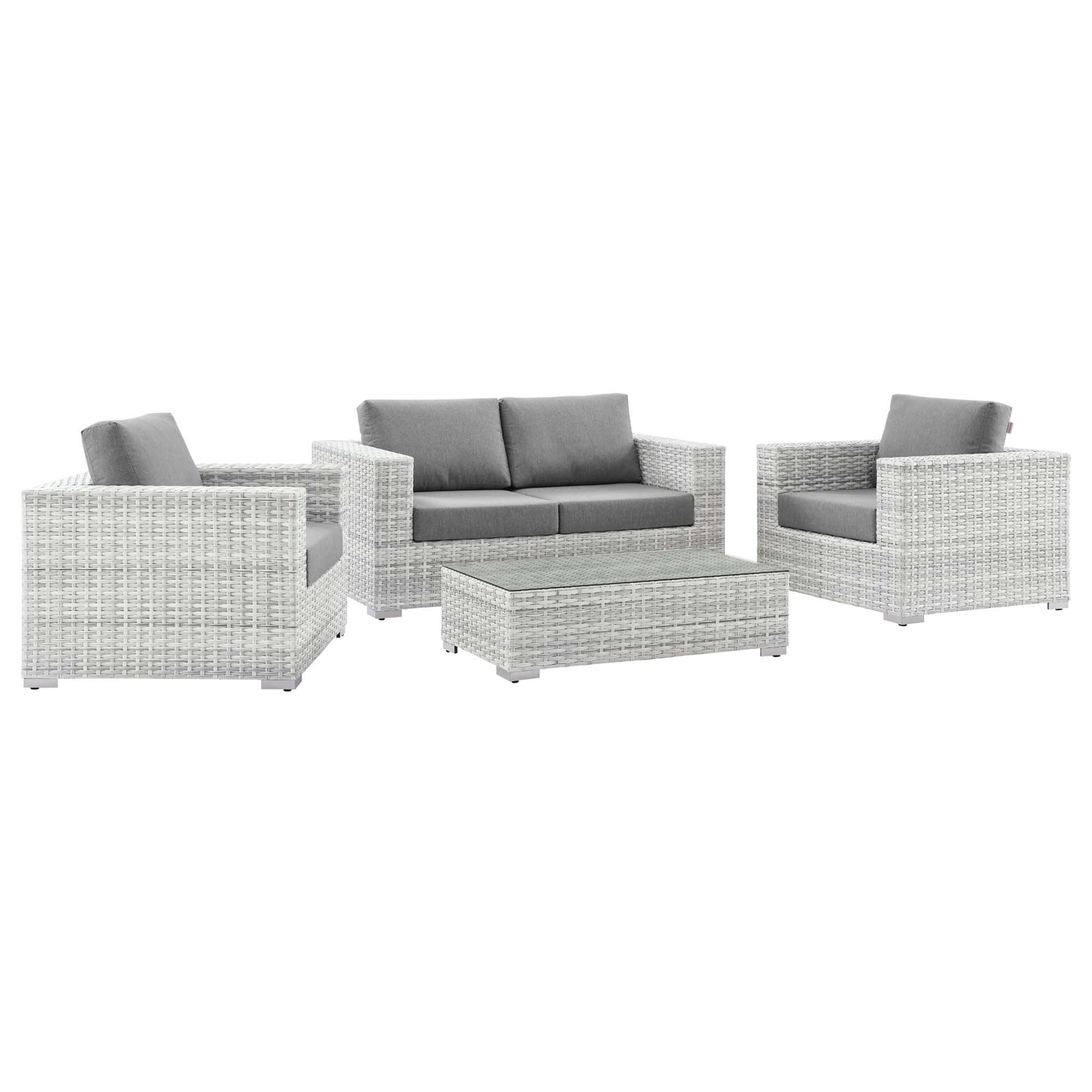 Convene 4-Piece Outdoor Set - Light Gray Gray