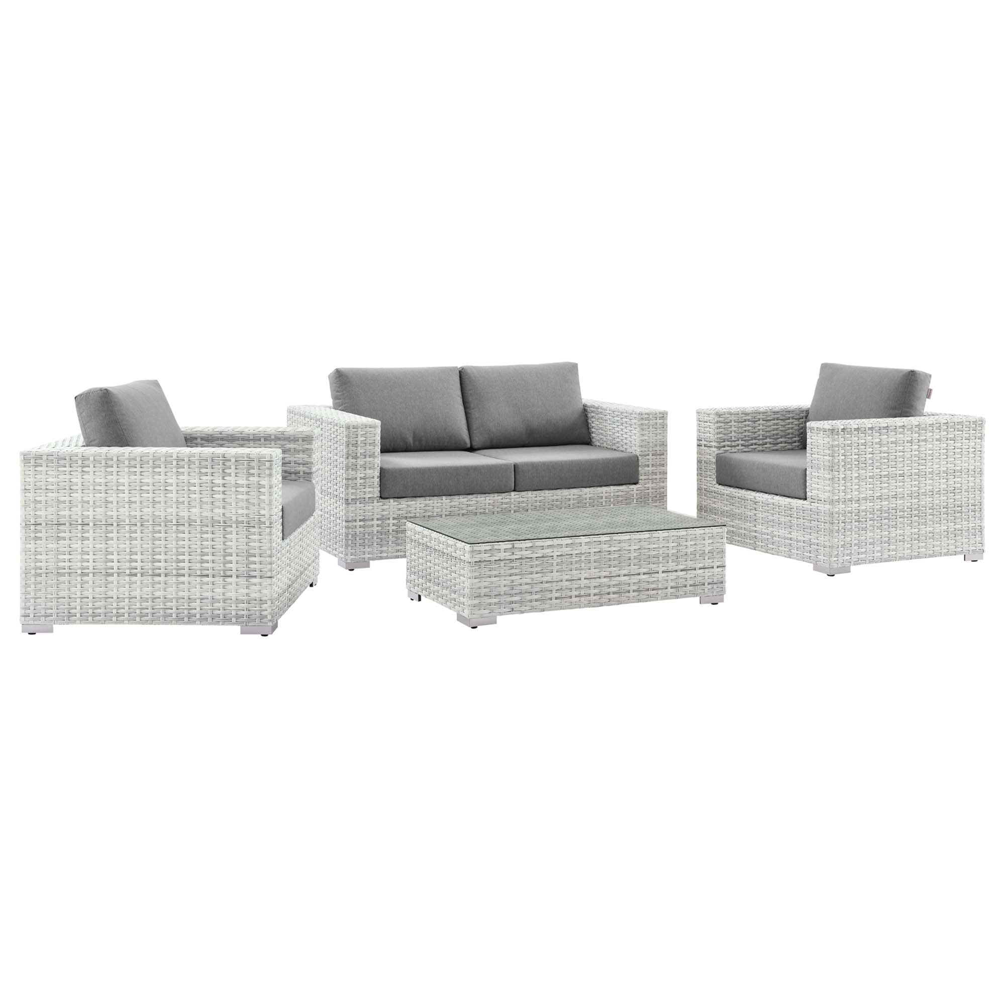 Convene 4-Piece Outdoor Set - Light Gray Gray