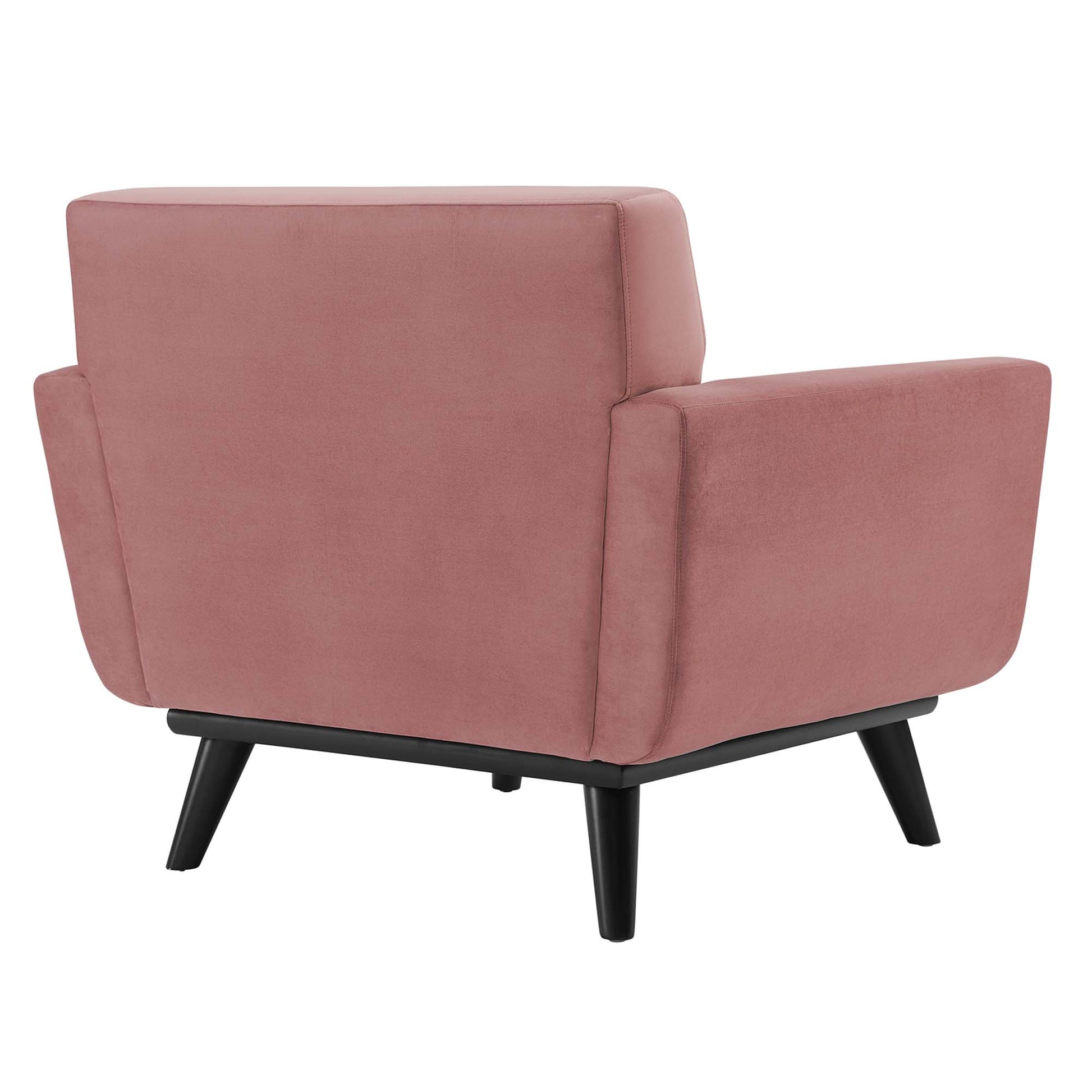 Engage Channel Tufted Performance Velvet Armchair - Pink
