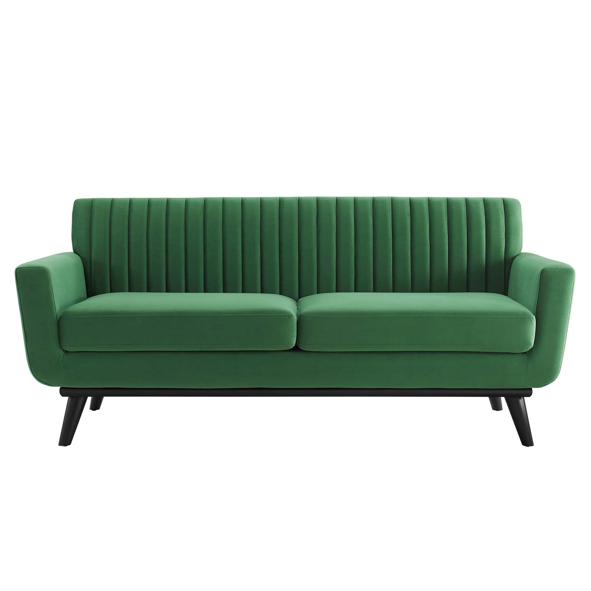 Engage Channel Tufted Performance Velvet Loveseat - Pink