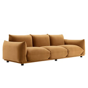 Copious Performance Velvet Sofa - Cognac