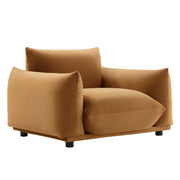 Copious Performance Velvet Armchair - Cognac