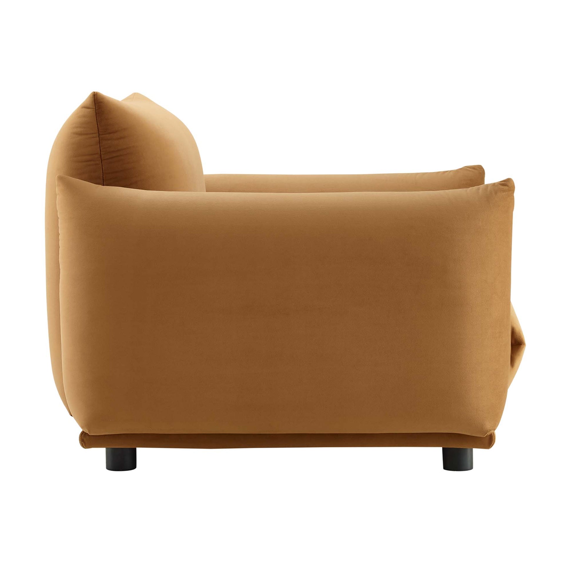 Copious Performance Velvet Armchair - Gray
