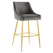 Discern Performance Velvet Bar Stool - Gray