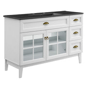 Isle 48" Bathroom Vanity Cabinet - White Black