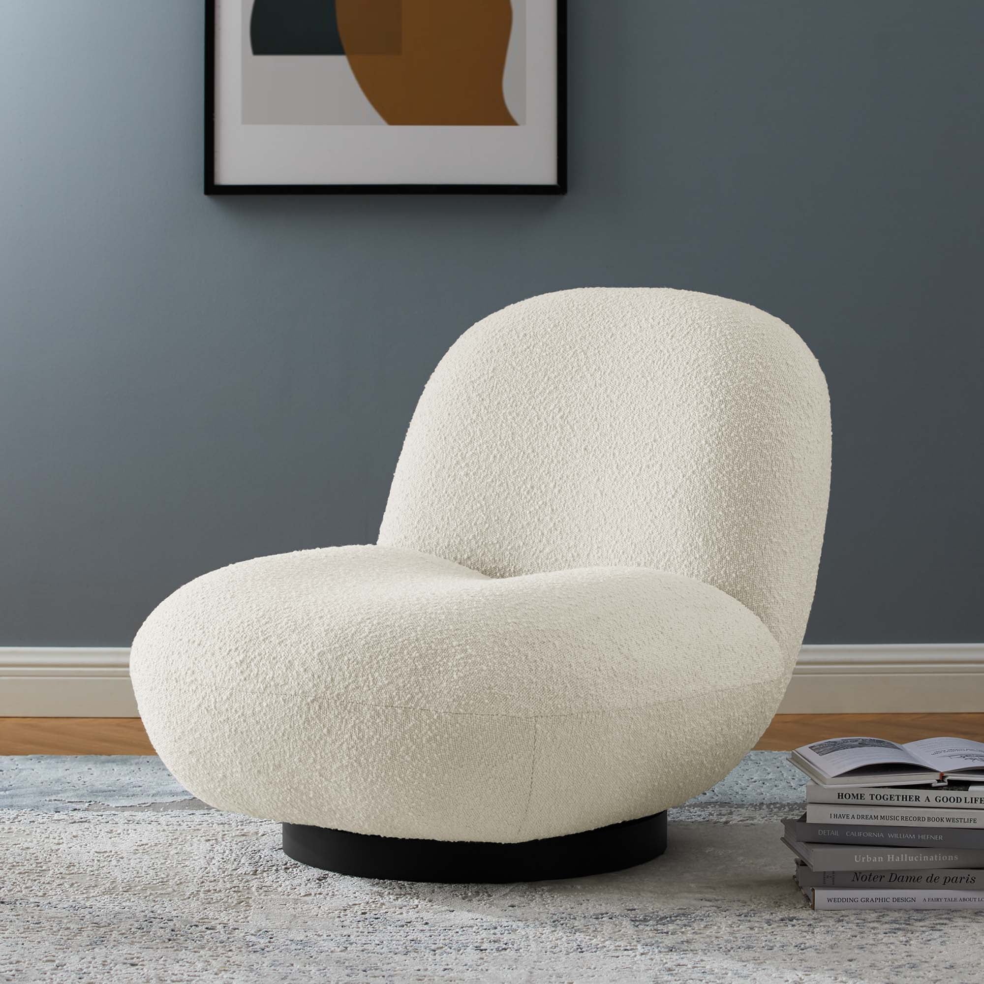 Kindred Boucle Upholstered Swivel Chair