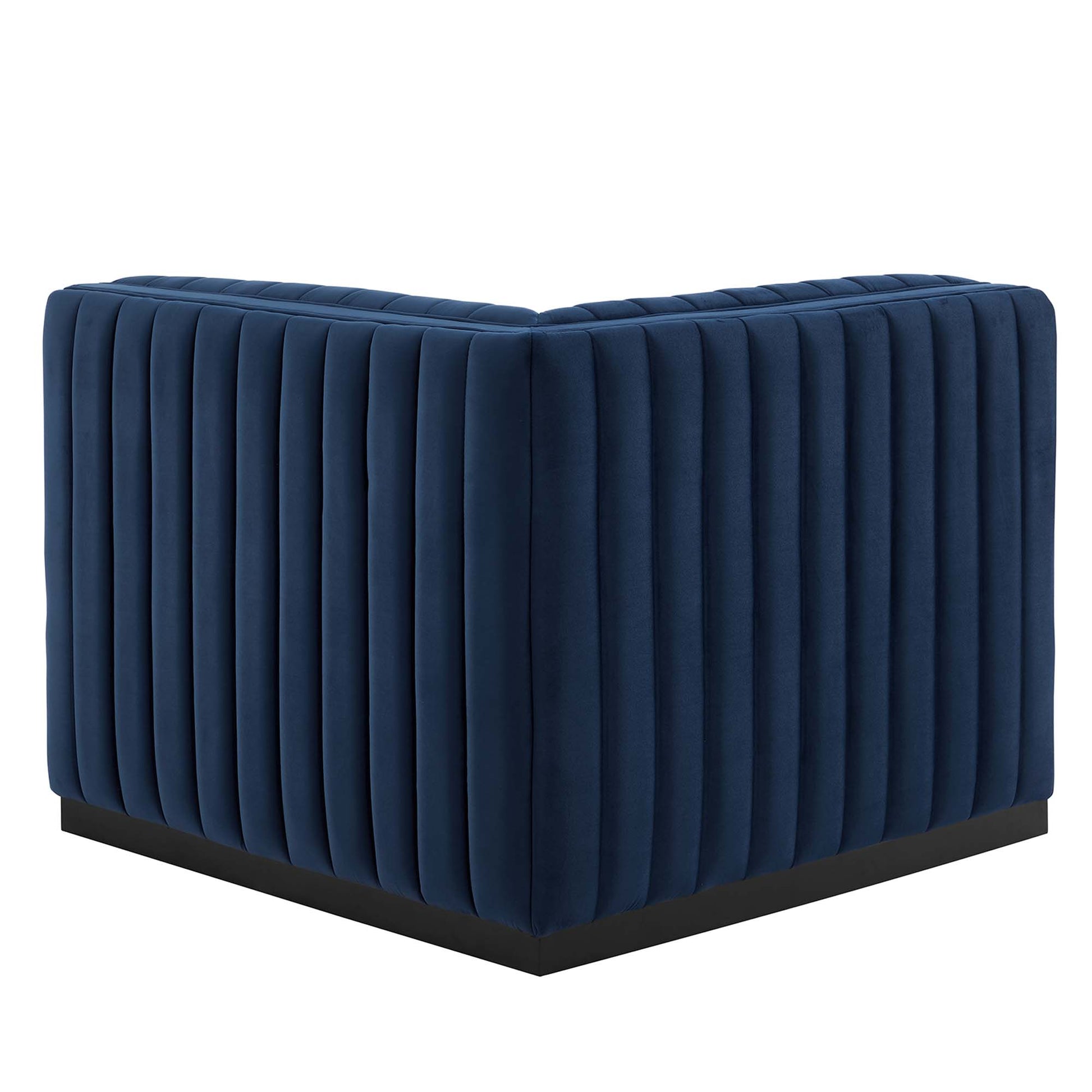 Conjure Channel Tufted Performance Velvet Left Corner Chair