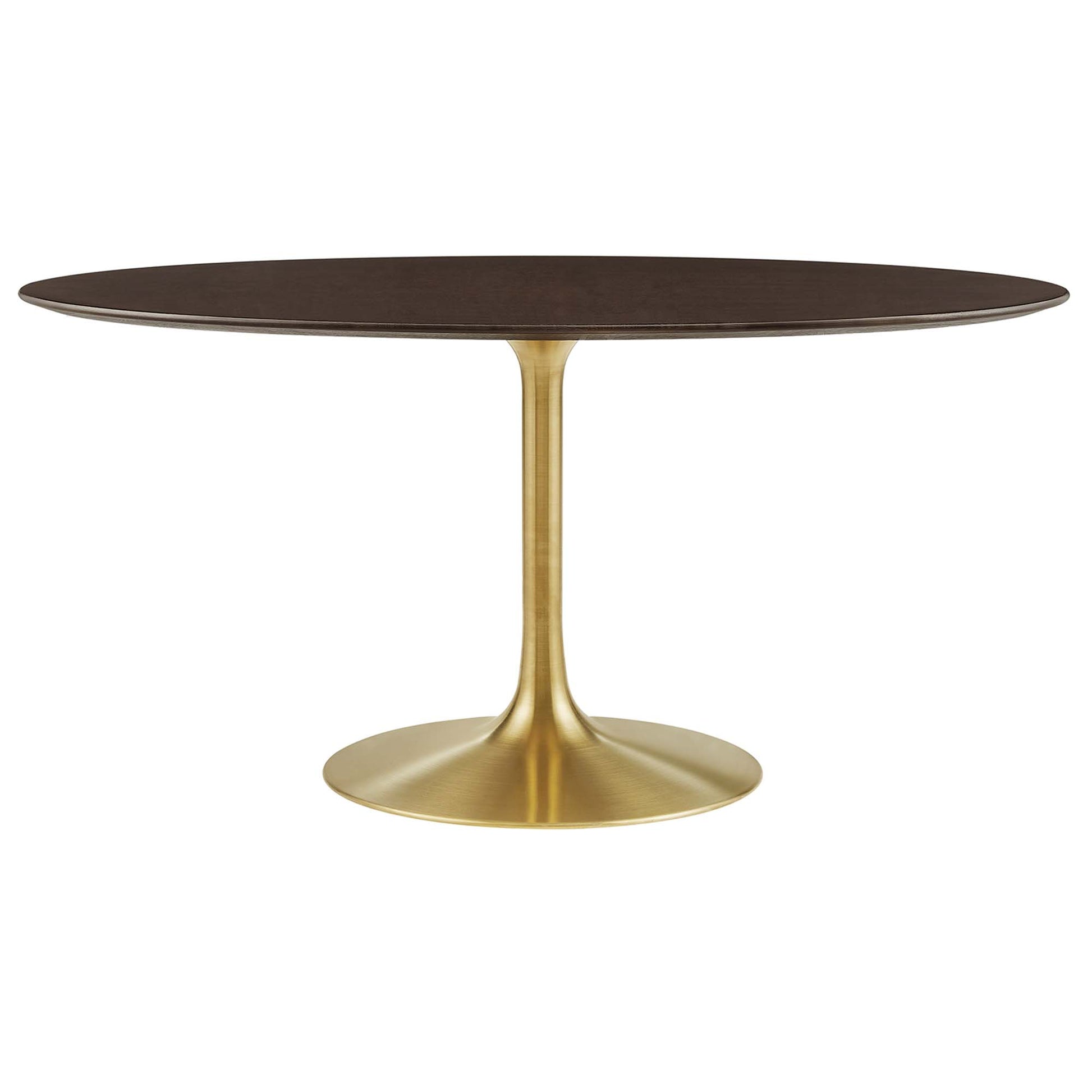 Lippa 60" Oval Wood Dining Table - Gold Cherry Walnut