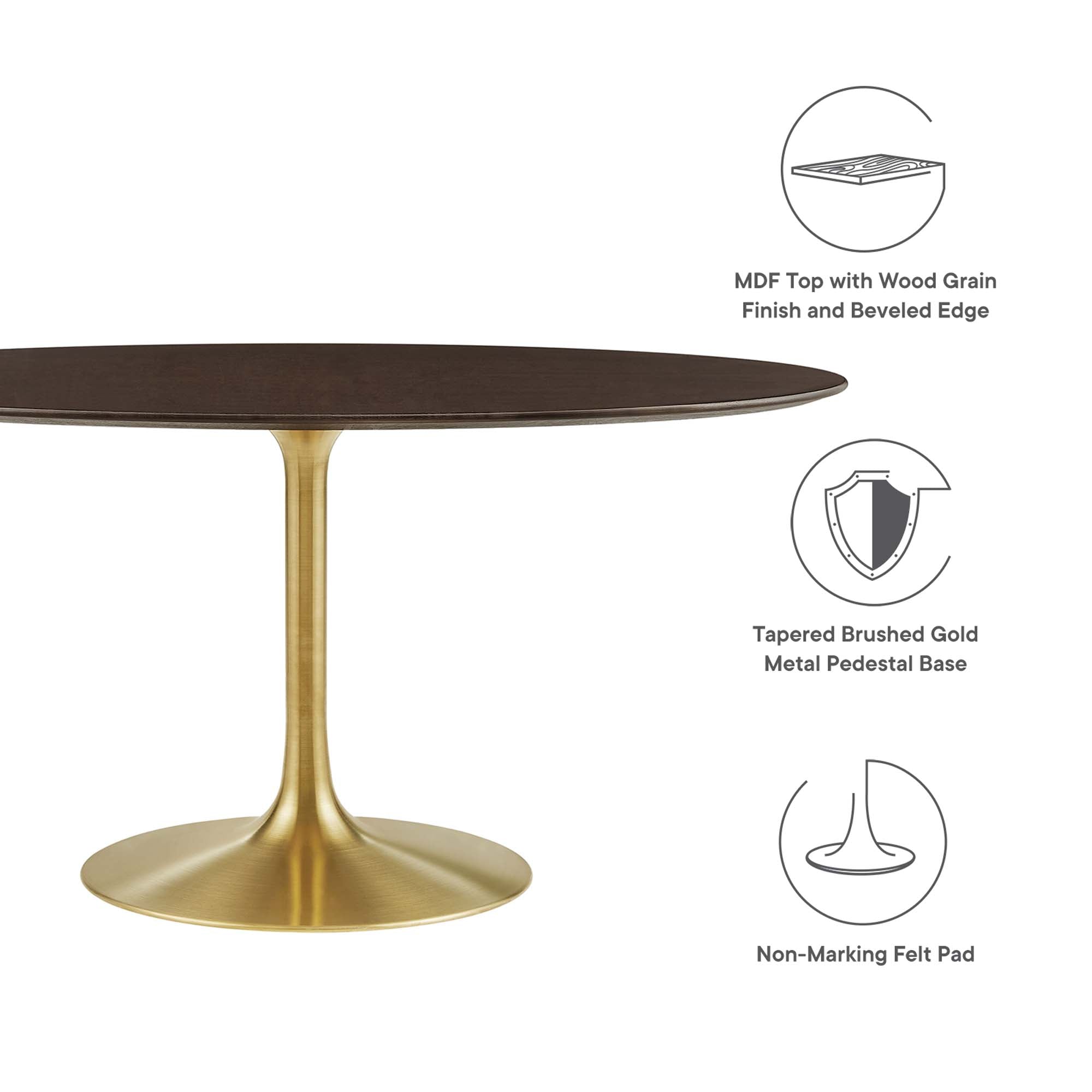 Lippa 60" Oval Wood Dining Table