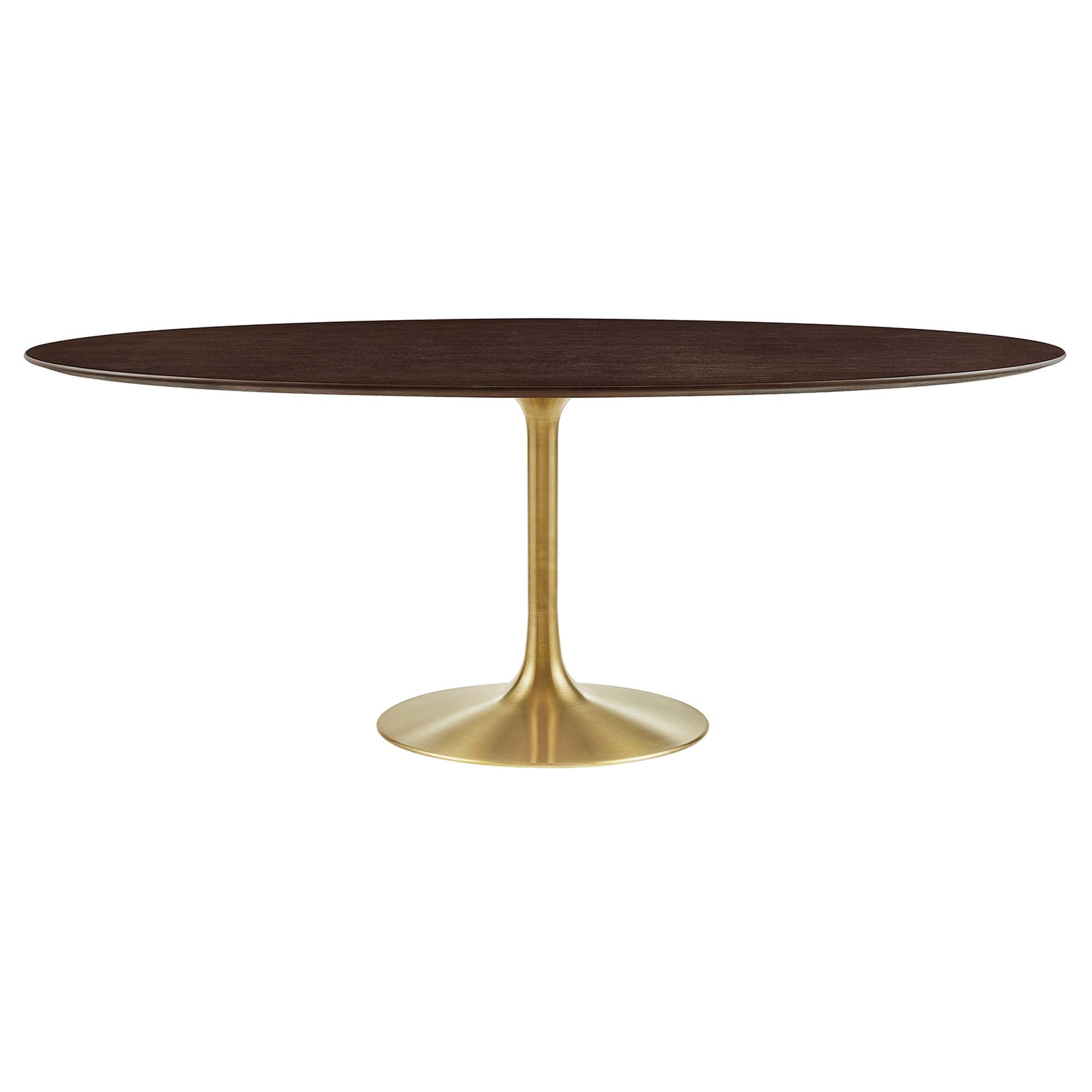 Lippa 78" Oval Wood Dining Table - Gold Cherry Walnut