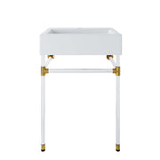 Redeem Wall-Mount Bathroom Vanity Basin Included - Clear White