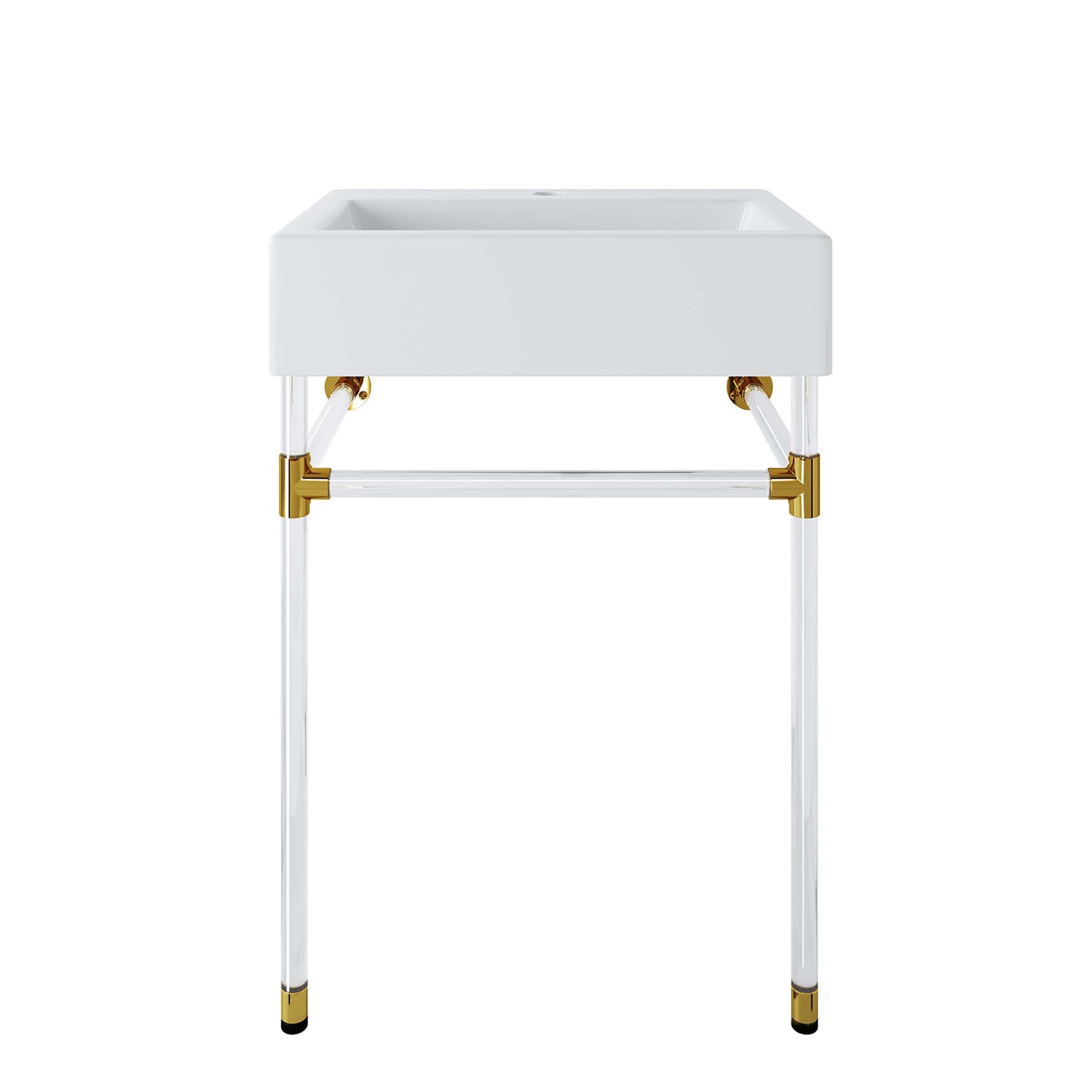 Redeem Wall-Mount Bathroom Vanity Basin Included - Clear White