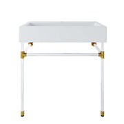 Redeem 32" Acrylic Wall-Mount Bathroom Vanity - Clear White