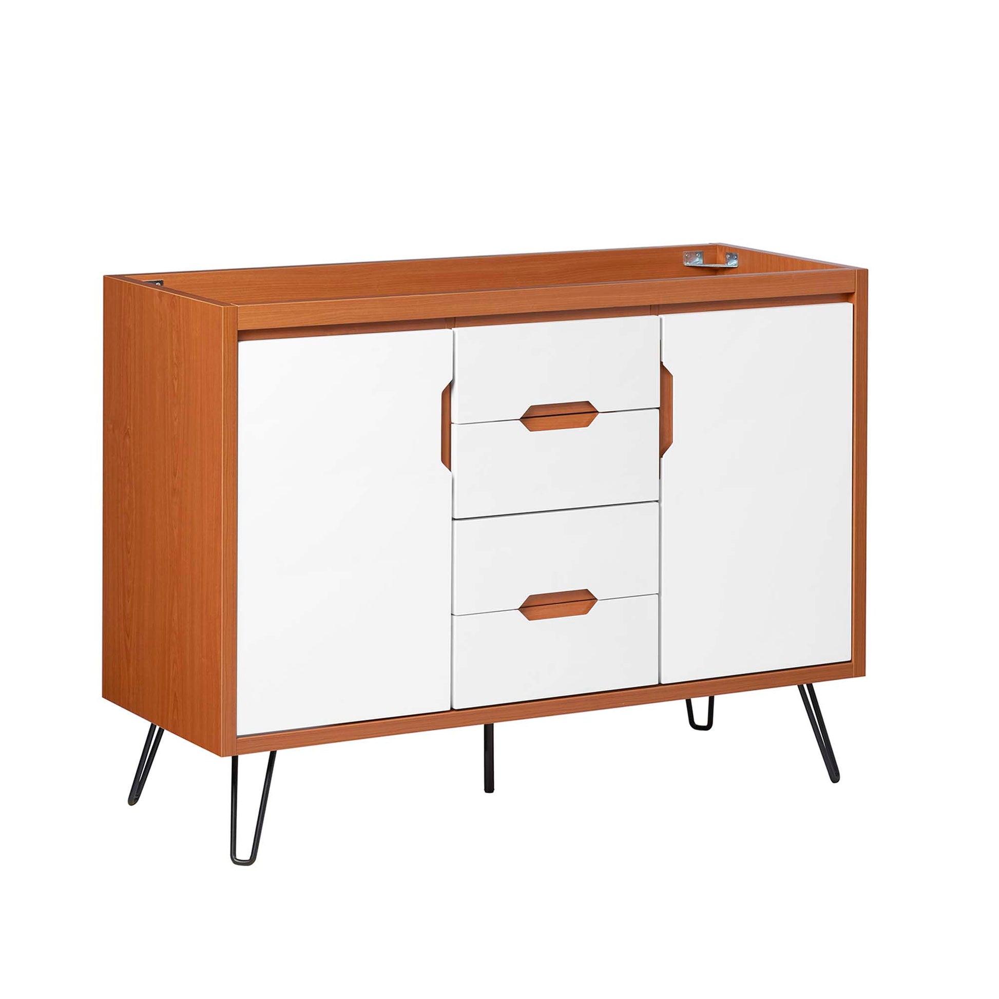 Energize 48" Double Sink Compatible (Not Included) Bathroom Vanity Cabinet - Cherry White