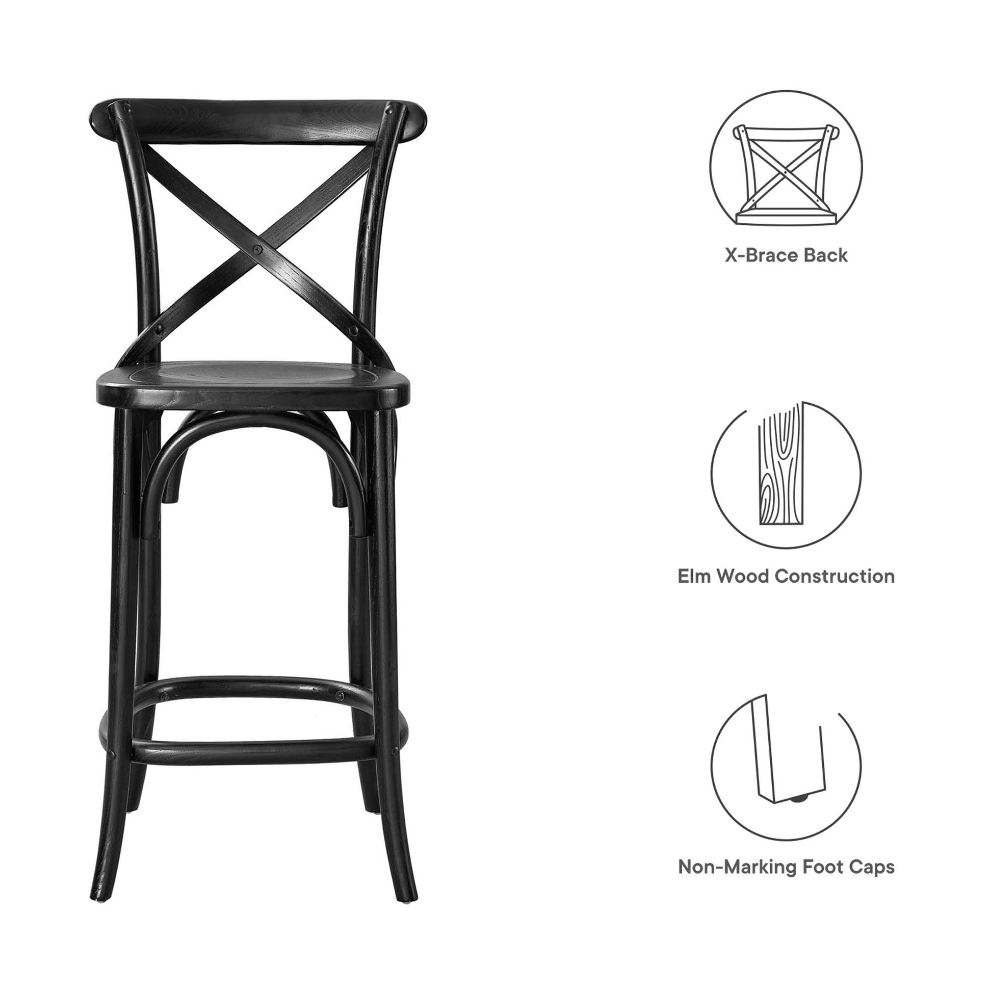 Gear Counter Stool - Gray