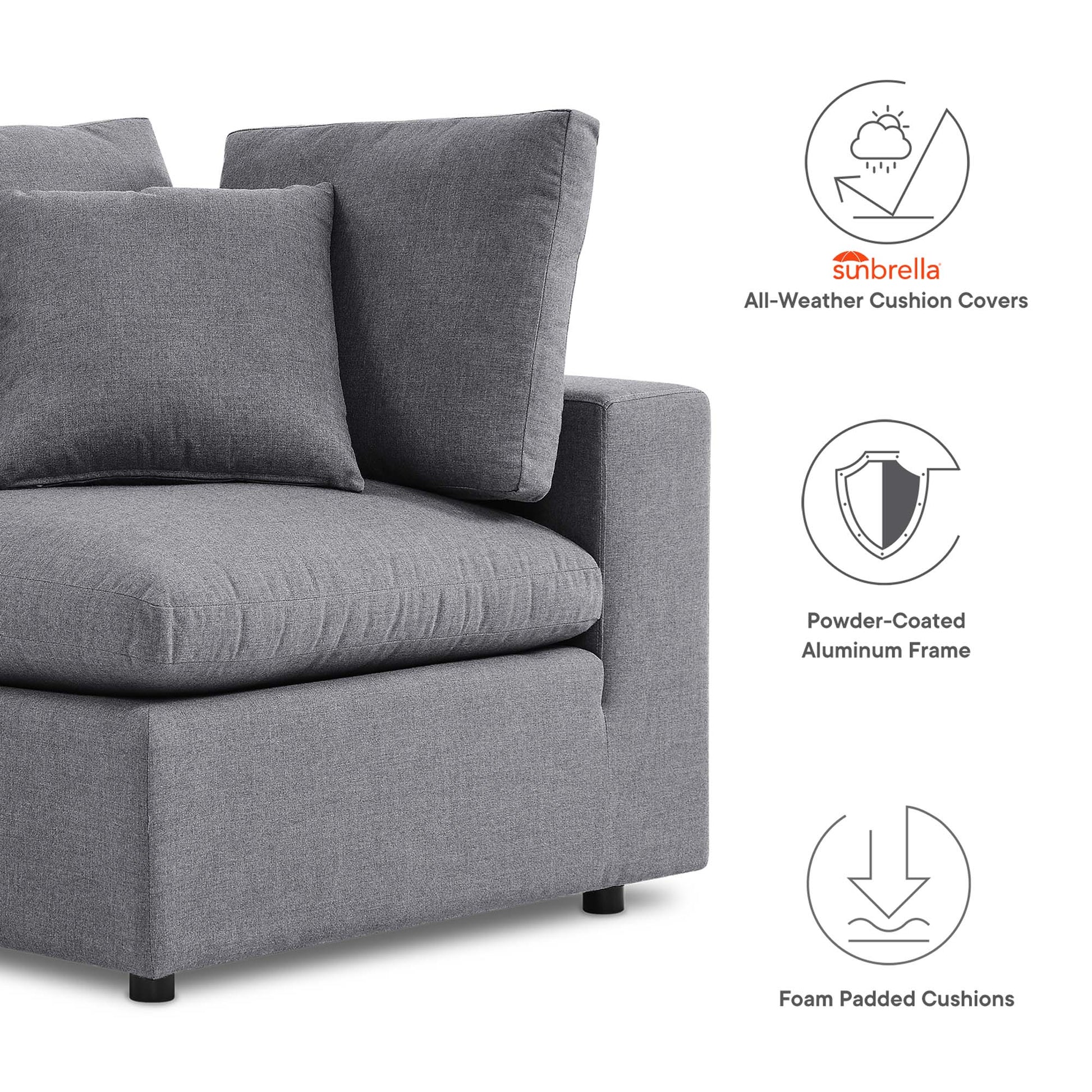 Commix Sunbrella® Outdoor Patio Sofa - White