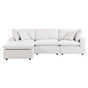 Commix 4-Piece Outdoor Patio Sectional Sofa - White