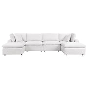 Commix 6-Piece Outdoor Patio Sectional Sofa - White