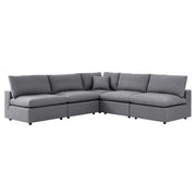 Commix 5-Piece Sunbrella® Outdoor Patio Sectional Sofa - Gray