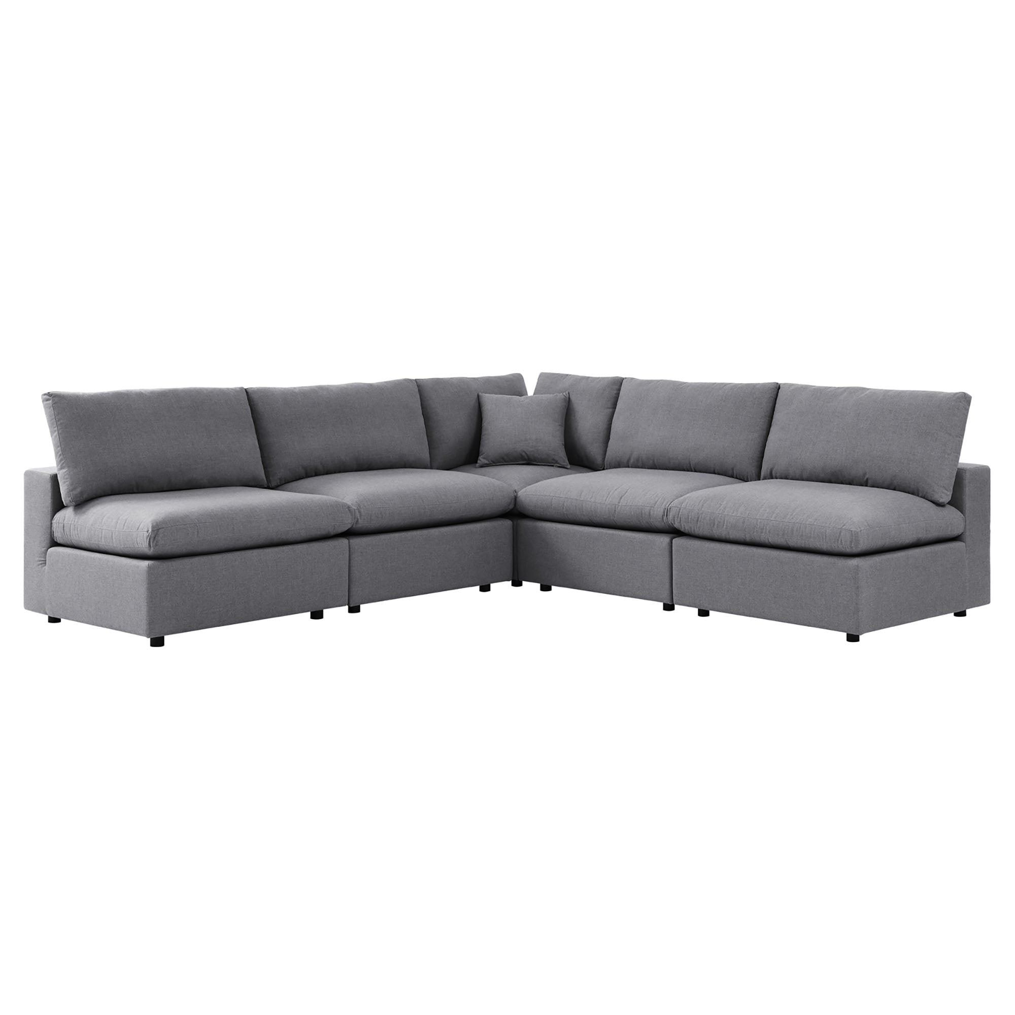 Commix 5-Piece Sunbrella® Outdoor Patio Sectional Sofa - Gray