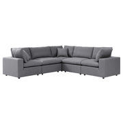 Commix 5-Piece Sunbrella® Outdoor Patio Sectional Sofa - Gray
