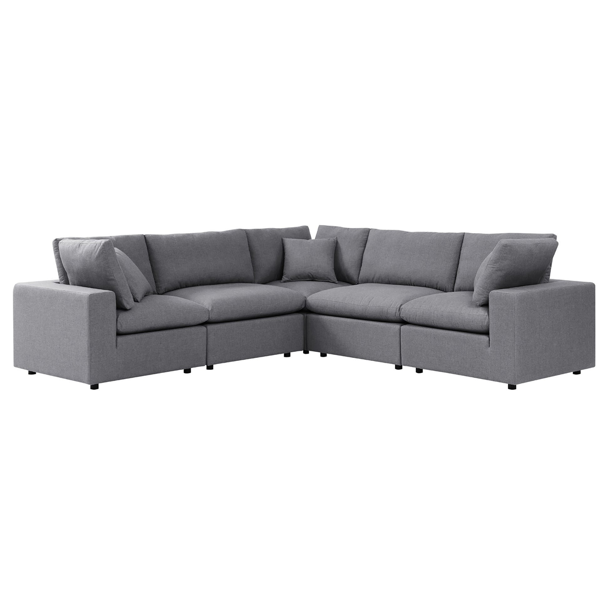 Commix 5-Piece Sunbrella® Outdoor Patio Sectional Sofa - Gray