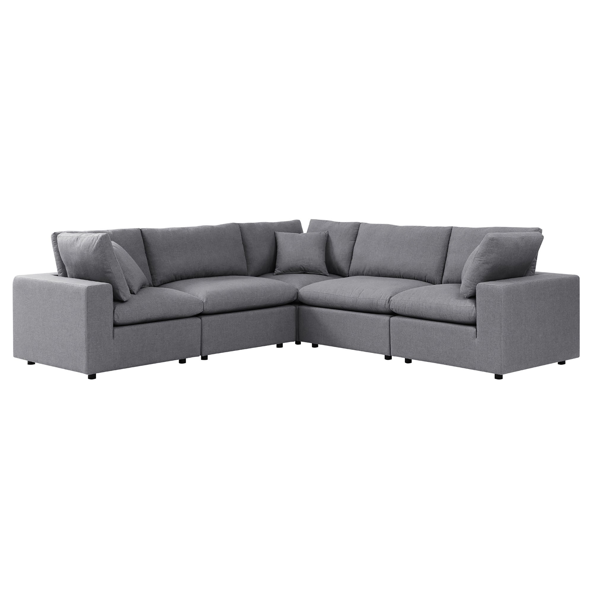 Commix 5-Piece Sunbrella® Outdoor Patio Sectional Sofa - Gray
