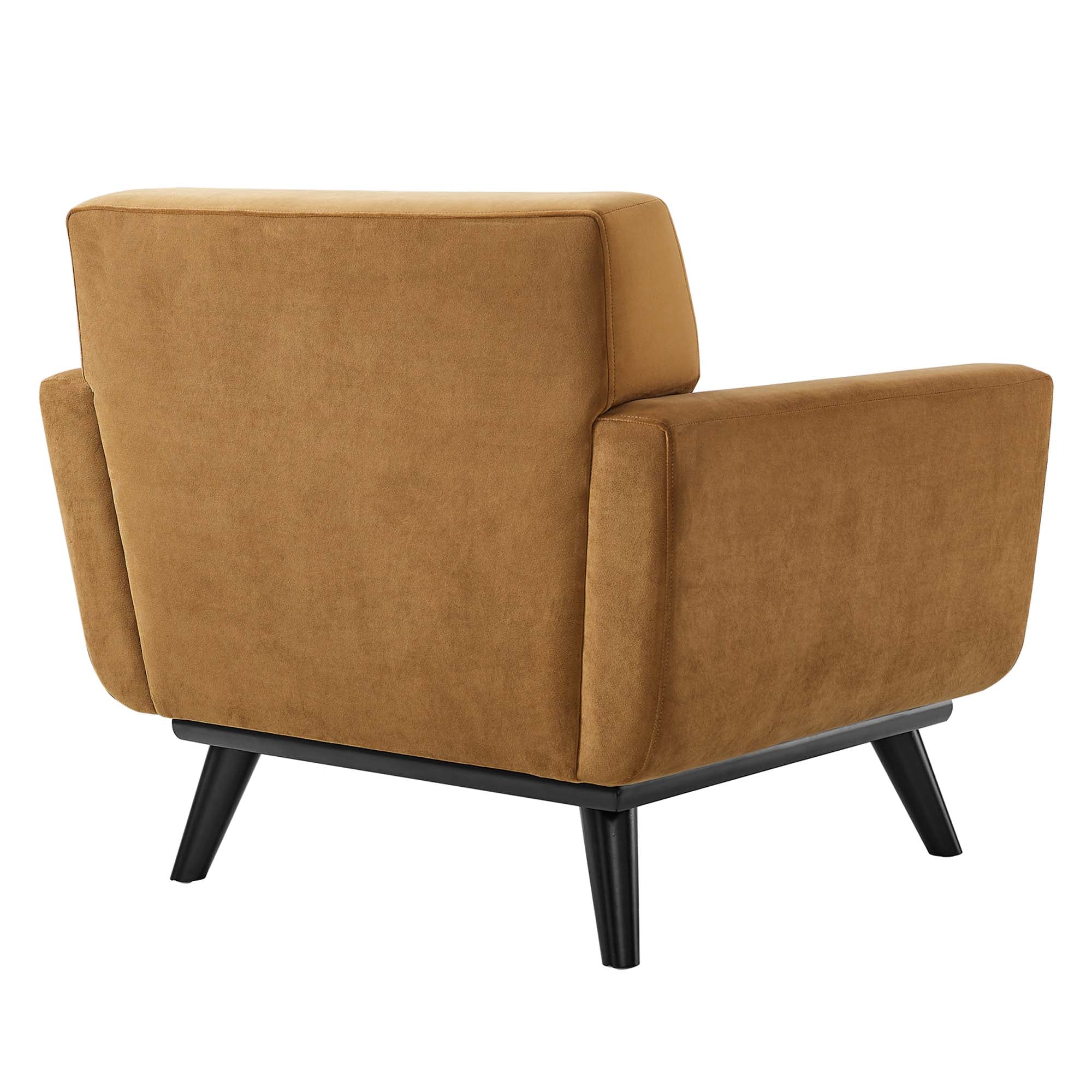 Engage Performance Velvet Armchair - Navy