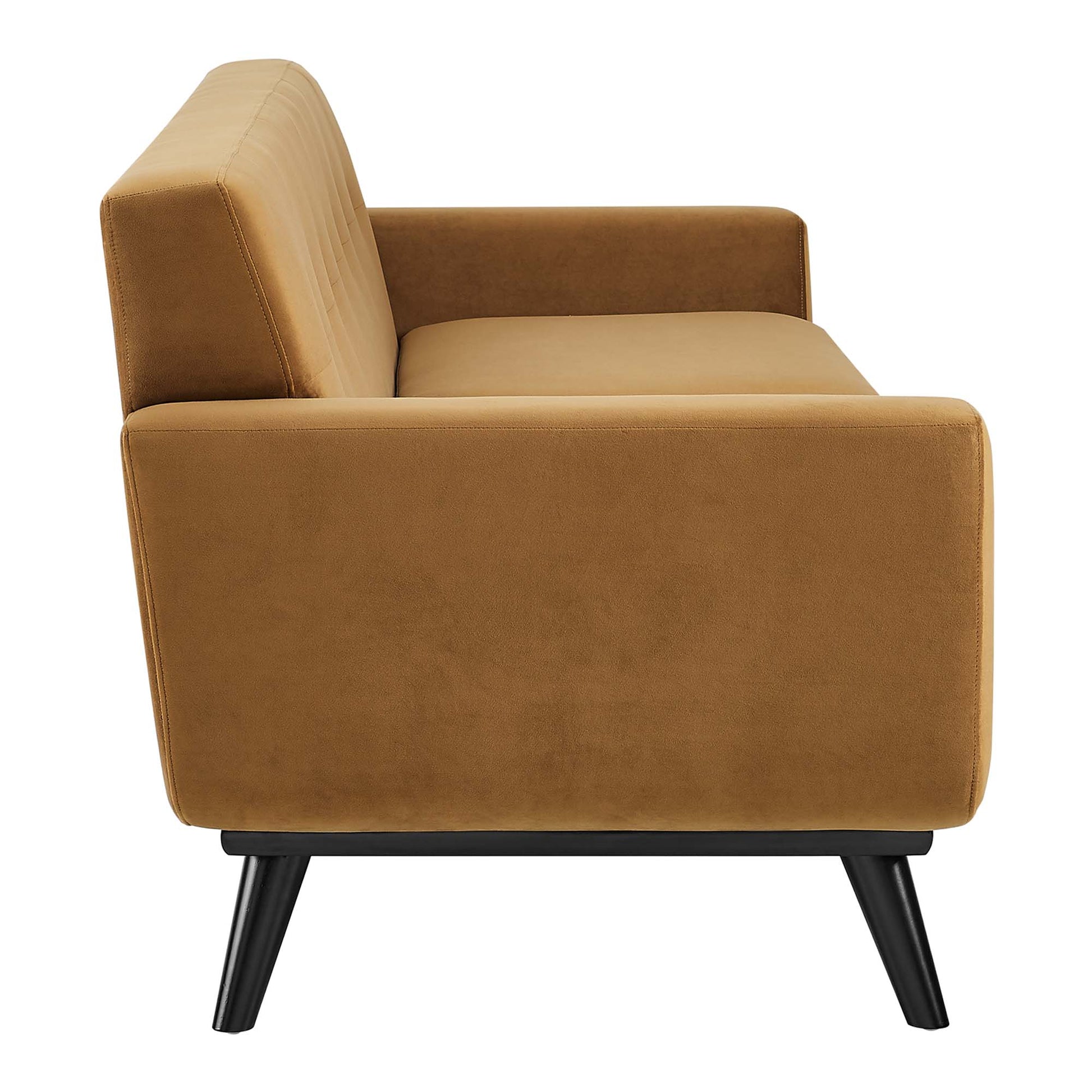 Engage Performance Velvet Sofa - Gray
