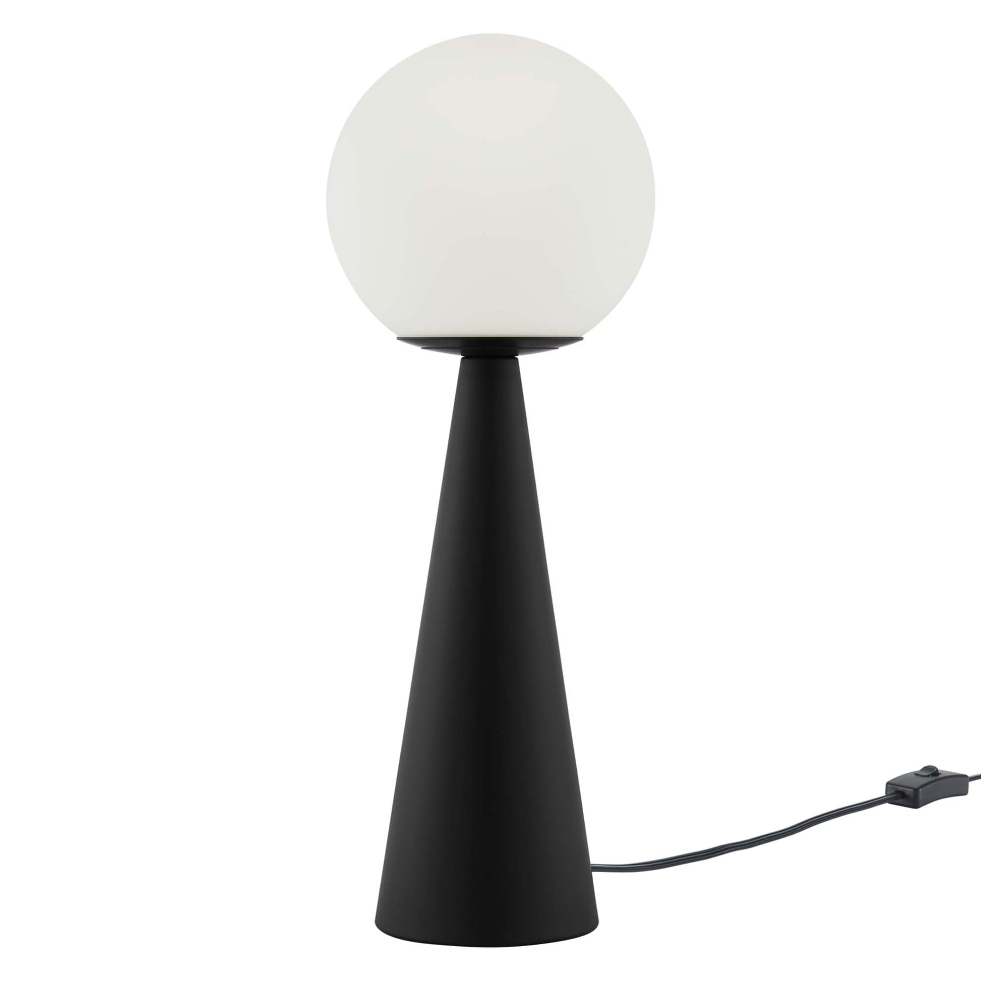 Apex Glass Globe Glass Table Lamp - White Black