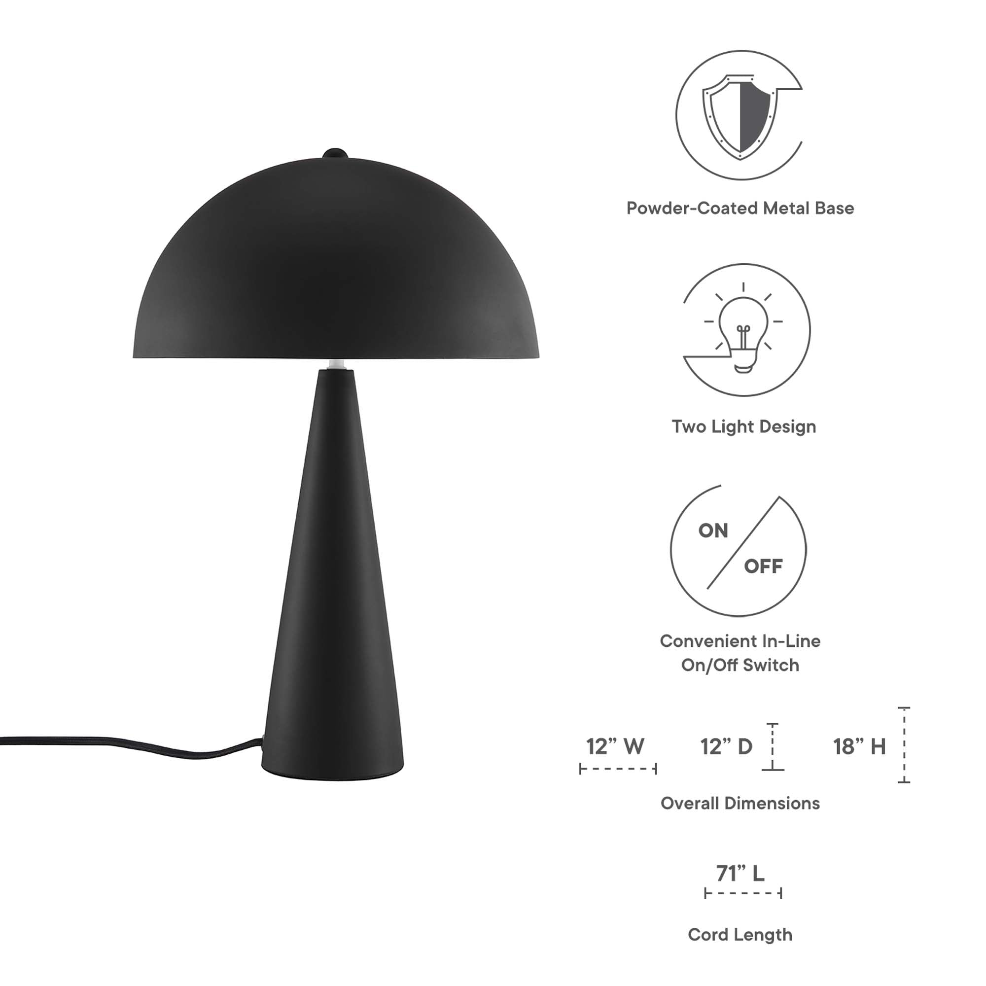 Selena Metal Table Lamp - Satin Brass