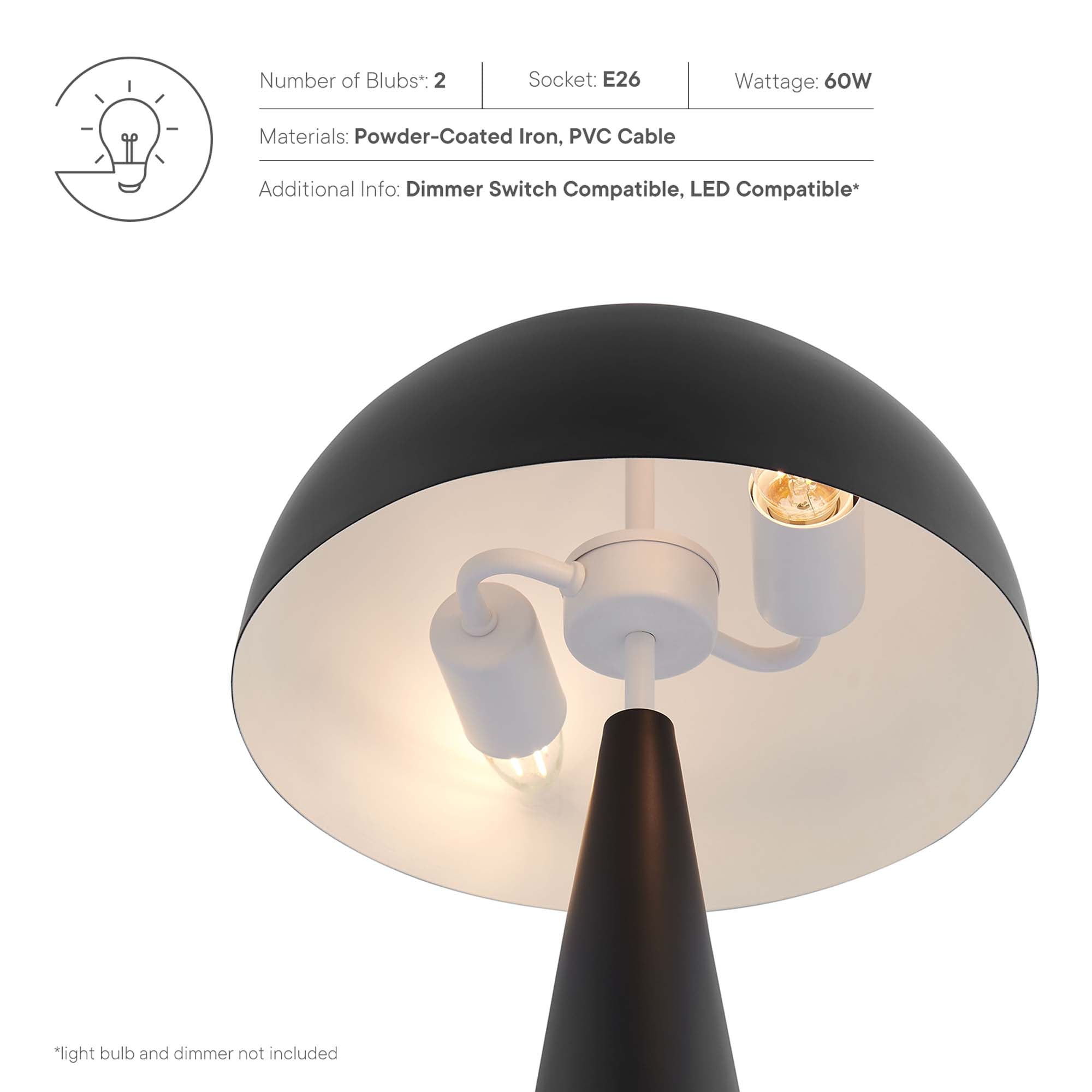 Selena Metal Table Lamp - Satin Nickel