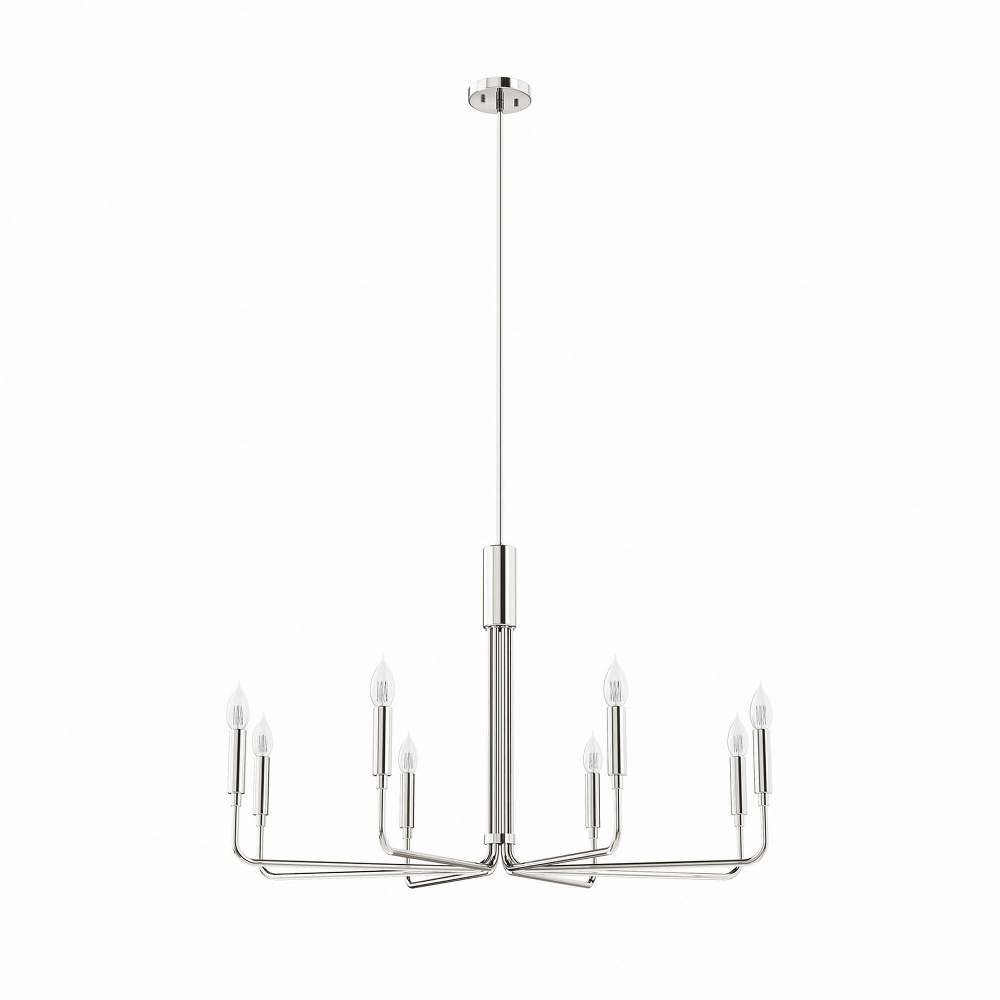 Rekindle 8-Light Chandelier - Polished Nickel