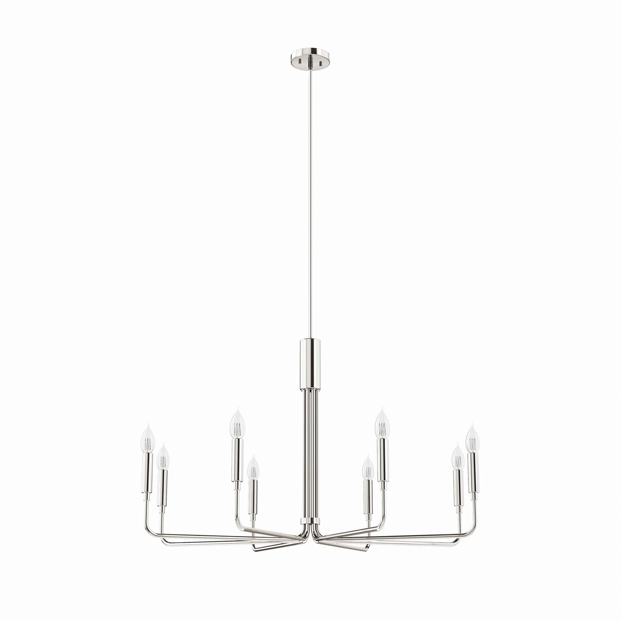 Rekindle 8-Light Chandelier - Polished Nickel