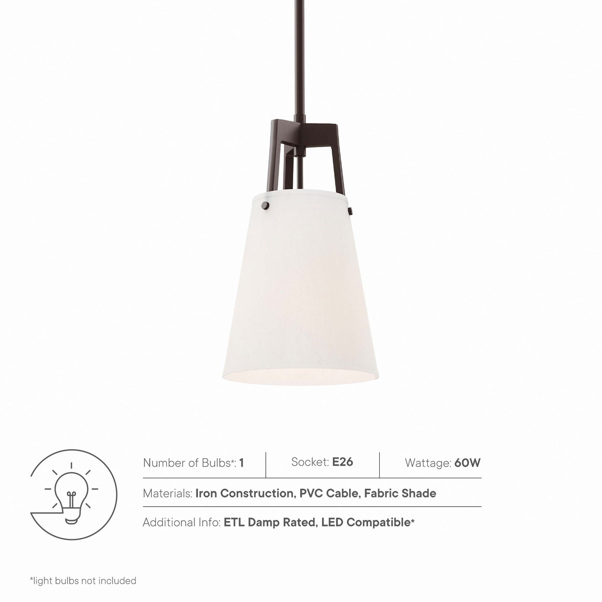 Aspire Pendant Light - White Satin Brass