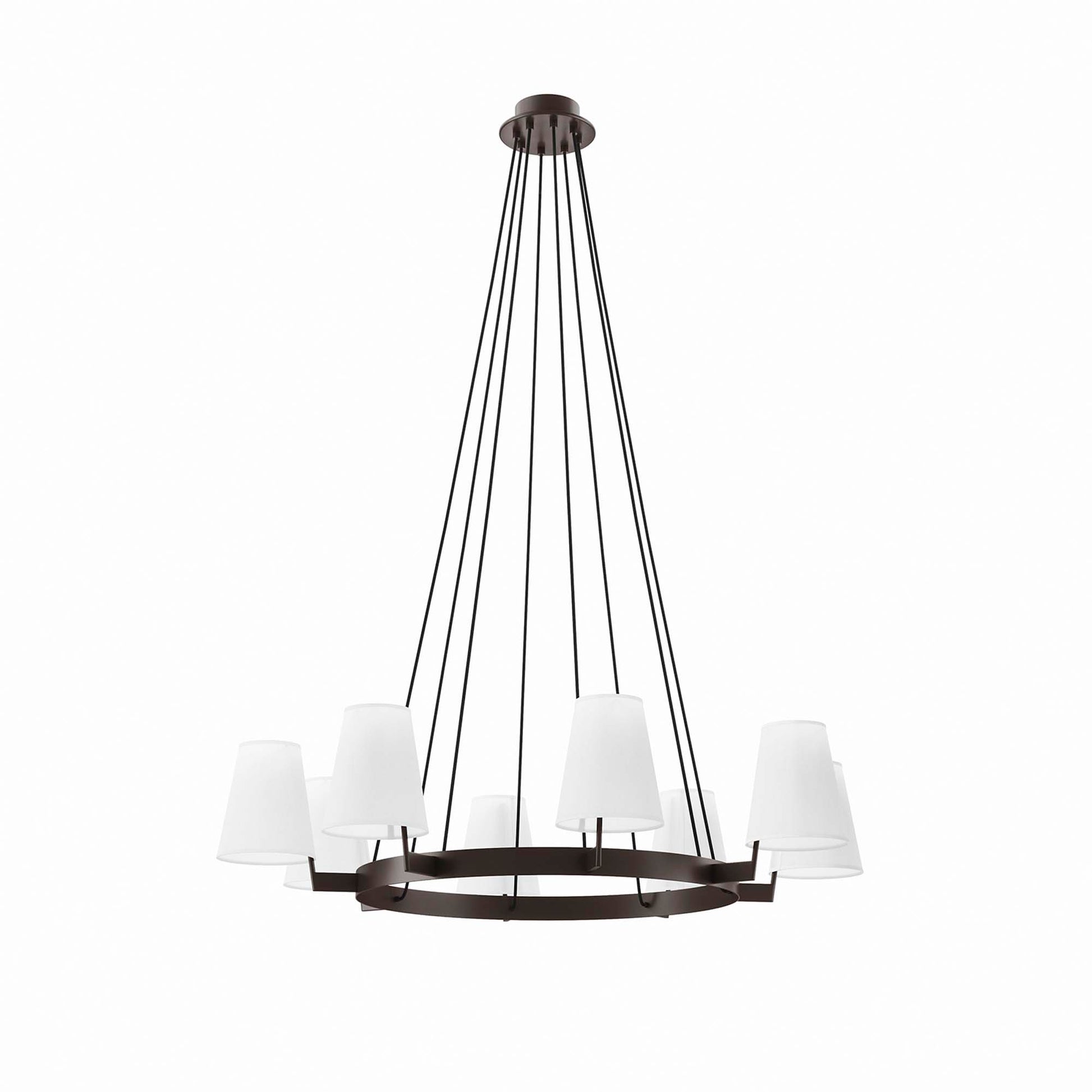 Surround 8-Light Chandelier - White Bronze