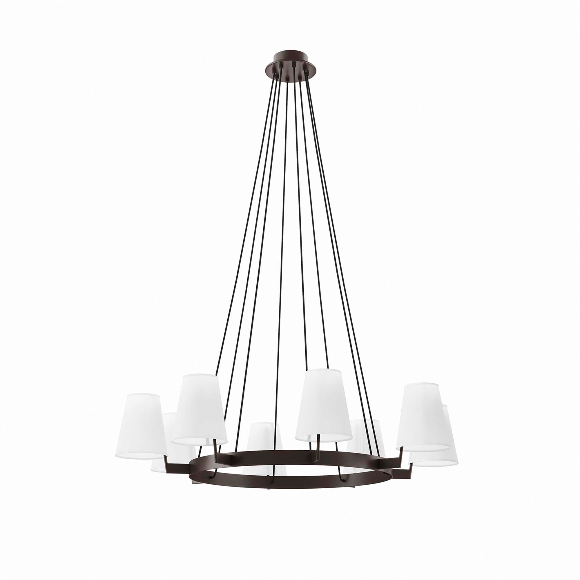 Surround 8-Light Chandelier - White Bronze