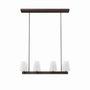 Enthrall 8-Light Chandelier - White Brass
