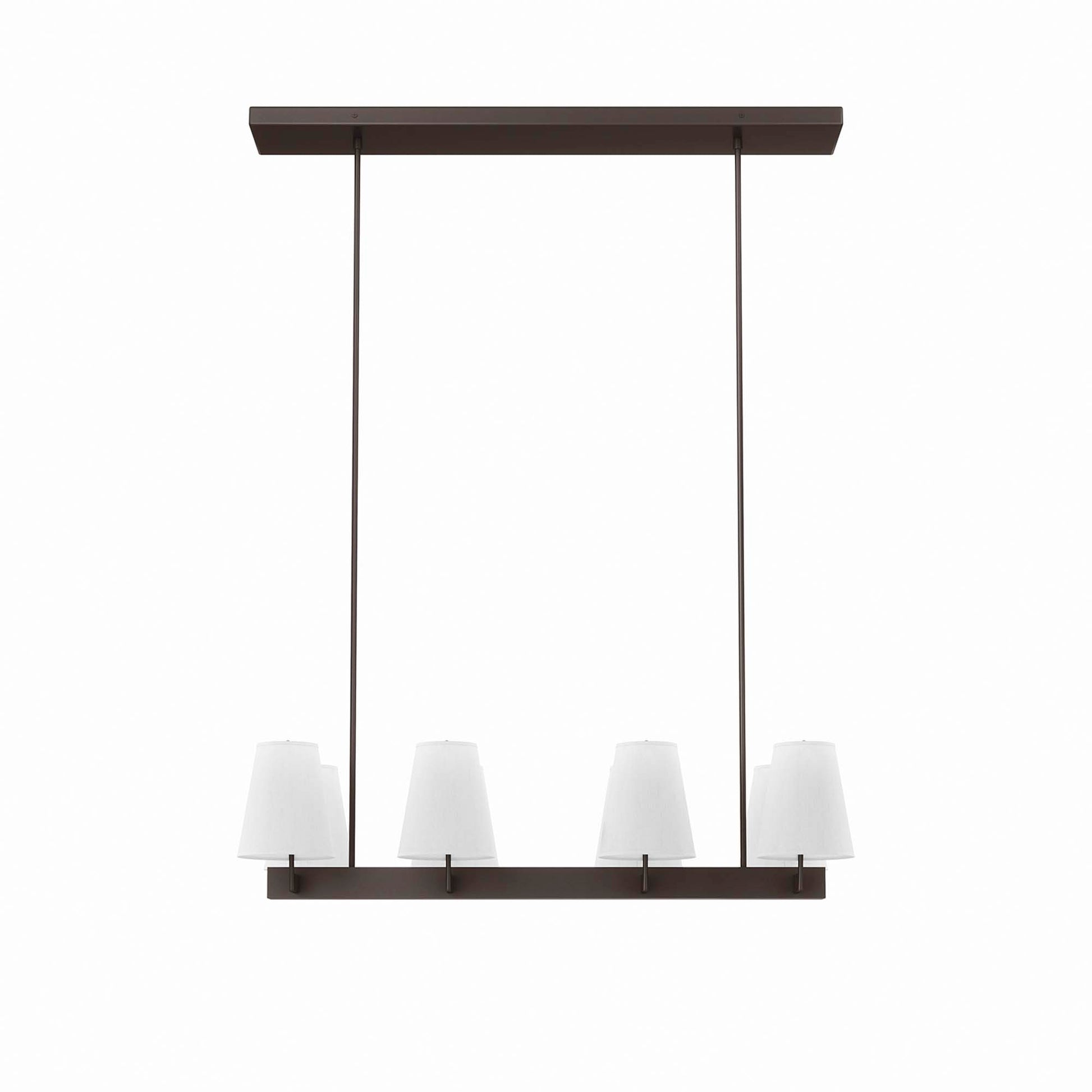 Enthrall 8-Light Chandelier - White Brass