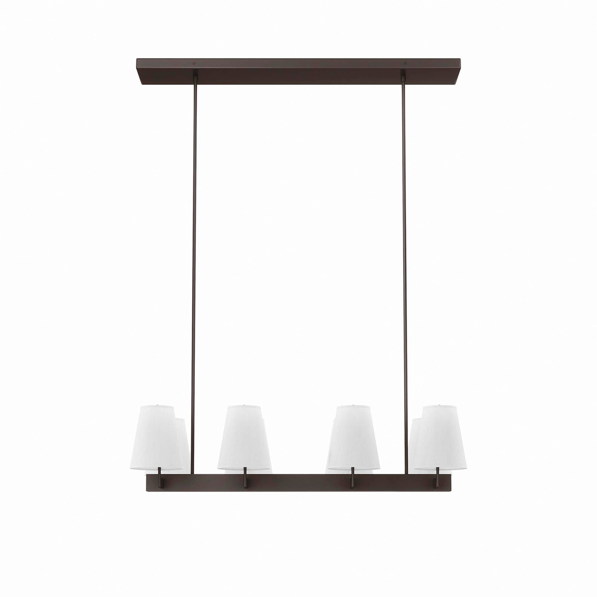 Enthrall 8-Light Chandelier - White Brass