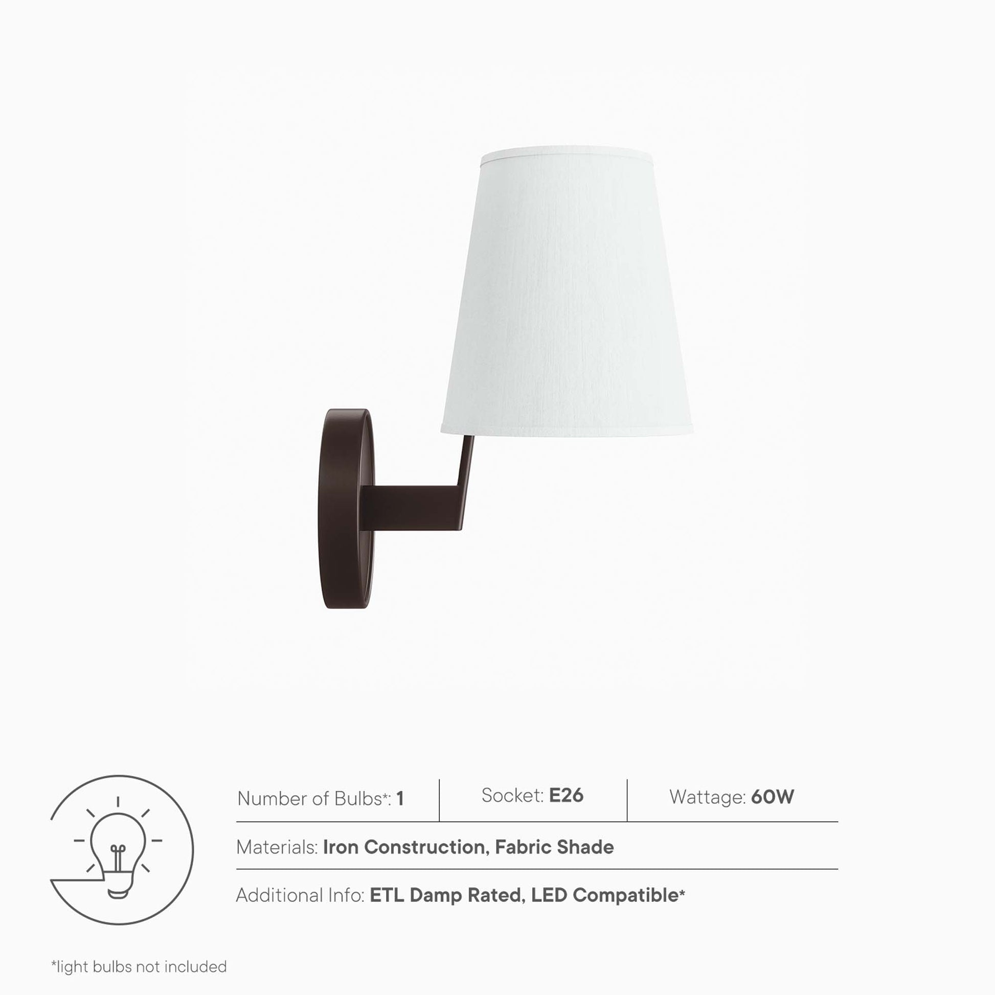 Surround Wall Scounce - White Satin Brass