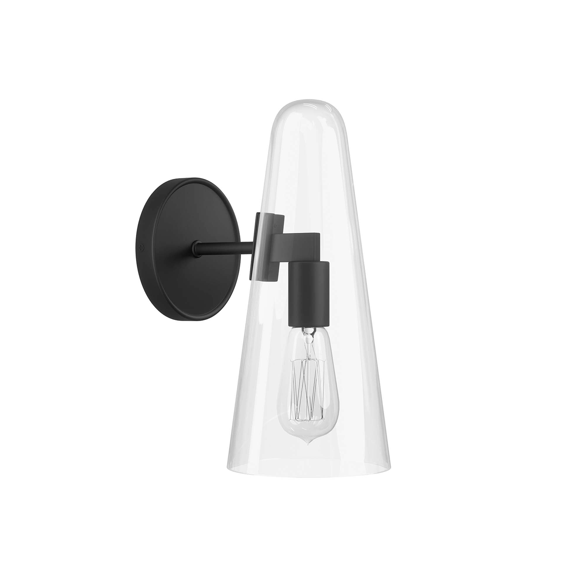 Beacon 1-Light Wall Sconce - Clear Black